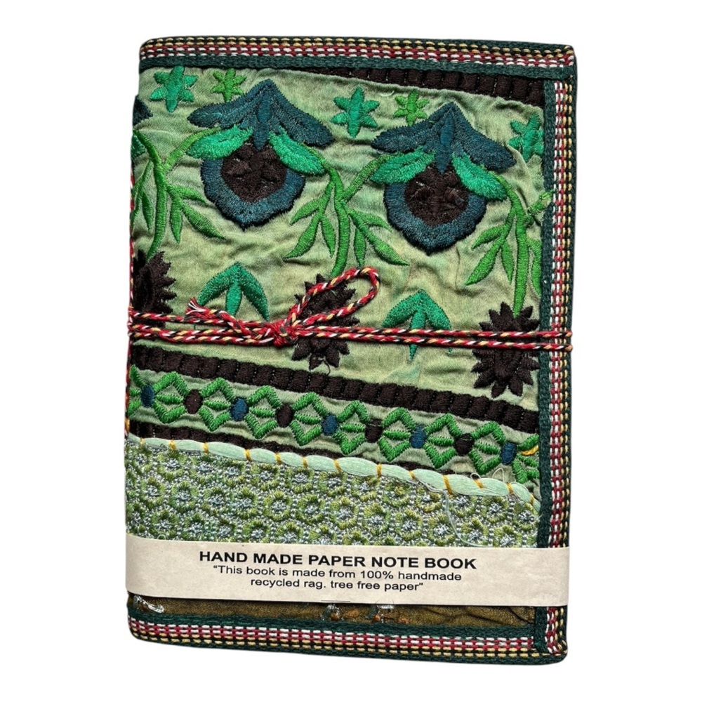 Handcrafted Sari Silk Journal · Tree-Free Paper · Zero Waste · Living Ritual